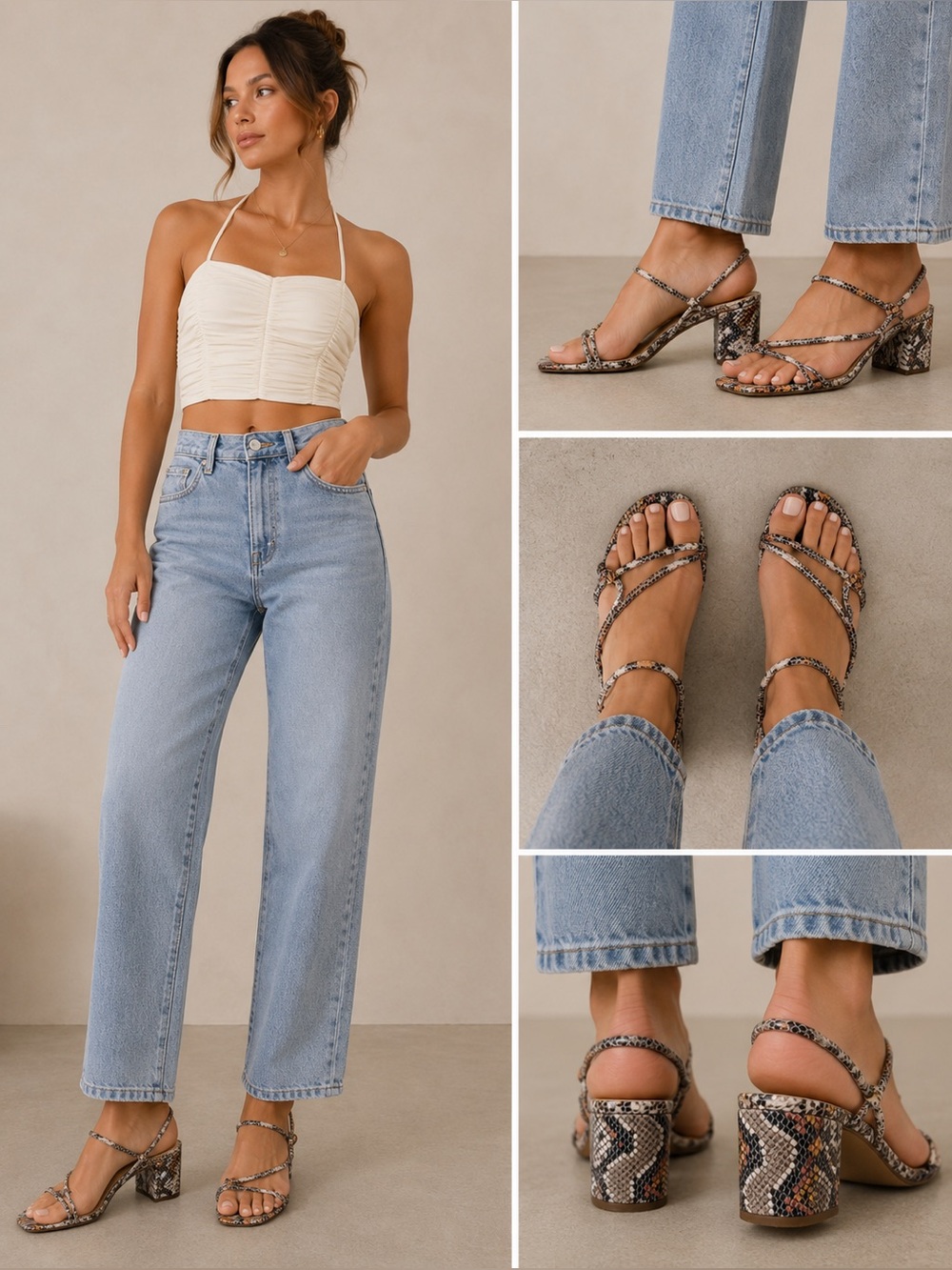 Cityclassified Snakeskin Block Heels